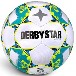 Training Bal Derbystar Apus Light Wit/Geel/Blauw - Maat 4