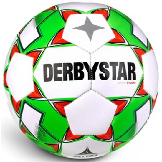Training Bal Derbystar Junior Super Light Wit/Groen/Rood - Maat 4